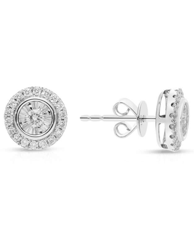 Cercei Vida Stephany aur 18 kt stud cu diamante