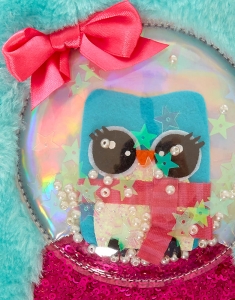 Stilou Claire's Snowflake the Owl Snow Globe Soft Lock Diary 82401, 002, bb-shop.ro