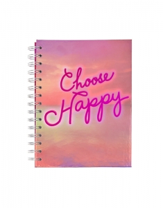 Agenda Claire's Choose Happy Neon Lights Spiral Notebook 18576, 02, bb-shop.ro