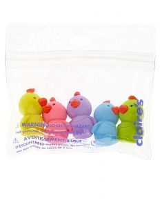 Radiera Claire's Rainbow Chick Erasers 5 Pack 97249, 002, bb-shop.ro