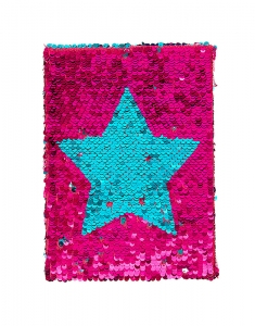 Agenda Claire's Reversible Pink & Mint Sequin Star Notebook 85373, 001, bb-shop.ro
