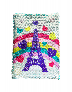 Agenda Claire`s Eiffel Tower Love Reversible Sequin Journal 28898, 02, bb-shop.ro