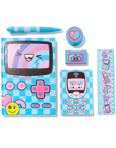 Set Claire`s Gamer Girl Checkered Stationery 12302, 02, bb-shop.ro