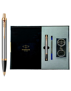Instrumente de scris, Set Parker Pix IM SS GT cu agenda si breloc in caseta cadou PKGOC116-25, bb-shop.ro