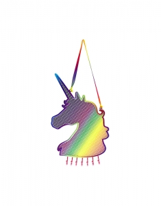 Obiect decorativ  Claire's Rainbow Unicorn Mesh Locker Holder 62497, 02, bb-shop.ro
