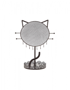 Obiect decorativ  Claire's Metal Black Cat Jewellery Holder 77424, 02, bb-shop.ro