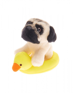 Figurina Animal  Claire's Doug The Pug™ Small Duck Float 62241, 001, bb-shop.ro