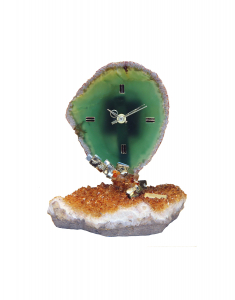 Ceas de masa  Agat cu baza din citrin 26 cm 11938, 02, bb-shop.ro