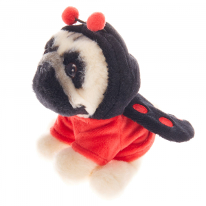 Figurina Animal  Claire`s Doug the Pug ™Small Ladybug 14148, 001, bb-shop.ro