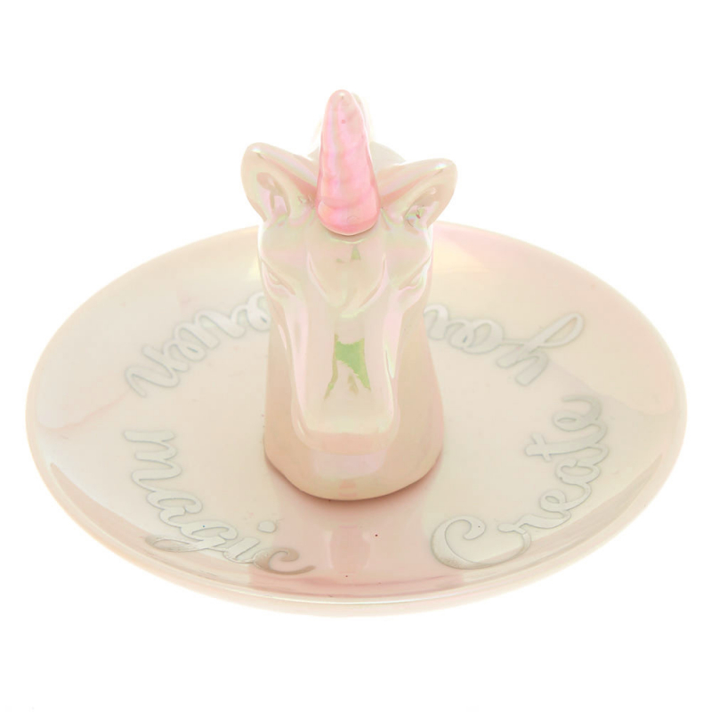 Obiect ceramic  Claire`s Ceramic Unicorn Jewelry Holder Tray 33309, 1, bb-shop.ro