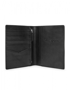 Suport de pasaport Fossil Leather RFID Passport Case MLG0358001, 001, bb-shop.ro