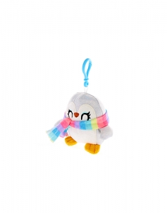 Breloc Claire's Peppie the Penguin Mini Soft Toy Keyring Clip 48544, 001, bb-shop.ro