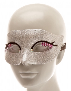 Accesoriu petrecere Claire's Eyelash Silver Glitter Mask 50623, 002, bb-shop.ro