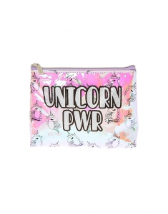 Geanta cosmetice Claire's UNICORN PWR Holographic Cosmetics Bag 58876, 02, bb-shop.ro