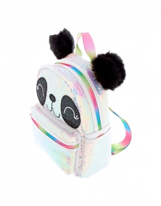 Ghiozdan Claire's Panda Face Sequin Backpack 55609, 001, bb-shop.ro