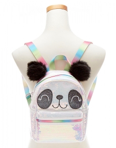 Ghiozdan Claire's Panda Face Sequin Backpack 55609, 003, bb-shop.ro