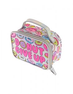 Geanta cosmetice Claire's Donut Give Up Holographic Cosmetics Bag with Handle 28525, 001, bb-shop.ro