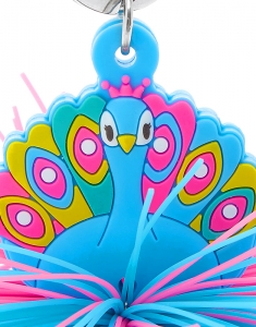 Breloc Claire's Peacock Silicone Pom Keyring 74896, 002, bb-shop.ro