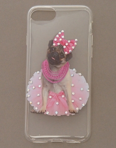 Accesoriu Tech Claire's Pretty in Pink Pug Phone Case 98423, 002, bb-shop.ro