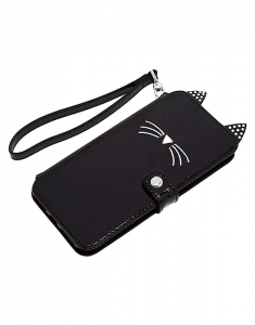 Accesoriu Tech Claire's Black Cat Folio Phone Case - Black 70957, 001, bb-shop.ro