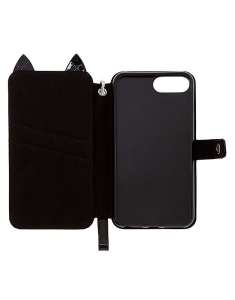 Accesoriu Tech Claire's Black Cat Folio Phone Case - Black 70957, 002, bb-shop.ro