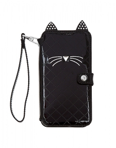 Accesoriu Tech Claire's Black Cat Folio Phone Case - Black 70957, 02, bb-shop.ro