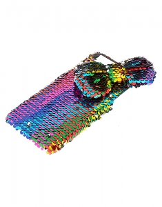Accesoriu Tech Claire's Rainbow Bow Reverse Sequin Phone Case 37944, 002, bb-shop.ro