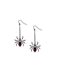 Accesoriu petrecere Claire's Crystal Spider Drop Earrings - Black 3079, 02, bb-shop.ro