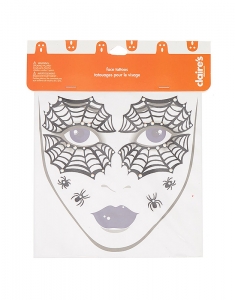 Accesoriu petrecere Claire's Spider Face Tattoos - Black, 8 Pack 84553, 001, bb-shop.ro