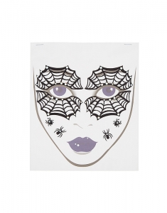 Accesoriu petrecere Claire's Spider Face Tattoos - Black, 8 Pack 84553, 02, bb-shop.ro