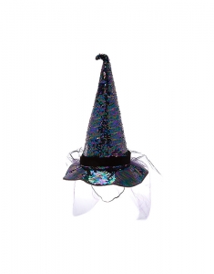 Accesoriu petrecere Claire's Reversible Sequin Witch Hat - Black 89540, 02, bb-shop.ro