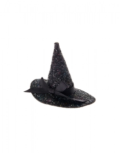 Accesoriu petrecere Claire's Glitter Witch Hat Snap Hair Clip - Black 98156, 02, bb-shop.ro