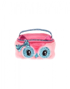Geanta cosmetice Claire's Furry Owl Makeup Bag - Pink 26989, 02, bb-shop.ro