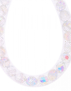 Breloc Claire's Mesh Crystal Loop Keyring Bracelet 95408, 001, bb-shop.ro