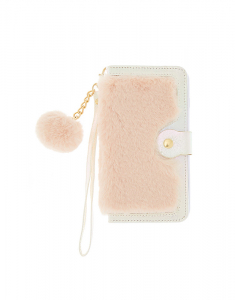 Accesoriu Tech Claire's Blush Faux Fur Folio Phone Case 97062, 02, bb-shop.ro