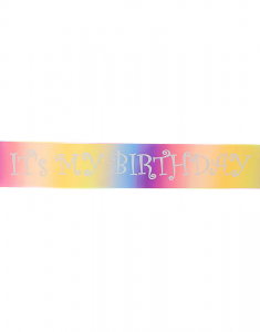 Accesoriu petrecere Claire's It's My Birthday Rainbow Sash 14248, 001, bb-shop.ro