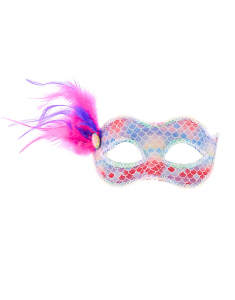 Accesoriu petrecere Claire's Rainbow Feather Gem Mask 15967, 001, bb-shop.ro