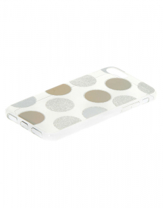 Accesoriu Tech Claire's Silver Glitter Polka Dot Phone Case 19920, 001, bb-shop.ro