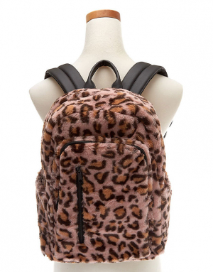 Ghiozdan Claire's Faux Fur Leopard Backpack 75804, 003, bb-shop.ro
