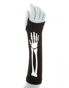 Accesoriu petrecere Claire's Glow In The Dark Skeleton Fingerless Gloves 31901, 001, bb-shop.ro