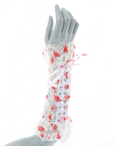 Accesoriu petrecere Claire's Blood Splatter Lace Up Fingerless Gloves 31910, 001, bb-shop.ro