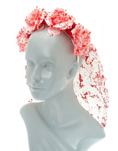 Accesoriu petrecere Claire's Blood Splatter Floral Headband Veil 96452, 002, bb-shop.ro