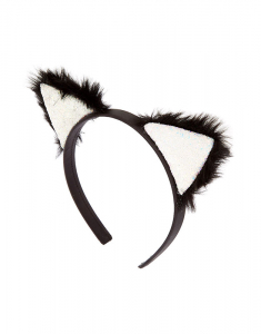 Accesoriu petrecere Claire's Glitter Furry Cat Ears Headband 23941, 02, bb-shop.ro