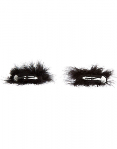 Accesoriu petrecere Claire's Feather Glitter Cat Ear Snap Hair Clips 23772, 001, bb-shop.ro