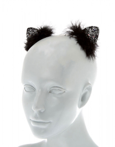 Accesoriu petrecere Claire's Feather Glitter Cat Ear Snap Hair Clips 23772, 002, bb-shop.ro