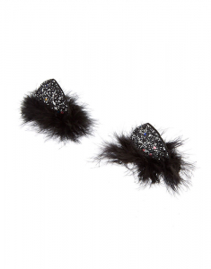 Accesoriu petrecere Claire's Feather Glitter Cat Ear Snap Hair Clips 23772, 02, bb-shop.ro