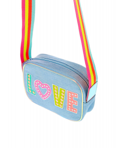 Geanta Claire's Rainbow Love Denim Crossbody Bag 24722, 001, bb-shop.ro