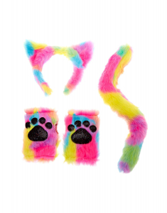 Accesoriu petrecere Claire's Furry Rainbow Cat Costume Set 28584, 02, bb-shop.ro