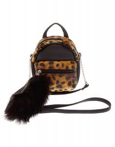Geanta Claire's Faux Leather Leopard Cat Mini Backpack Crossbody Bag 16313, 02, bb-shop.ro