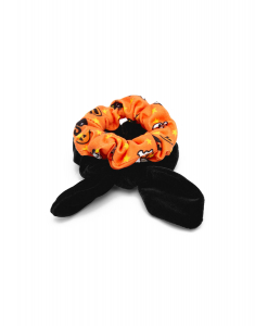 Accesoriu petrecere Claire`s Halloween Small Spooky Icon & Black Velvet Knotted Bow Hair Scrunchies 58798, 001, bb-shop.ro